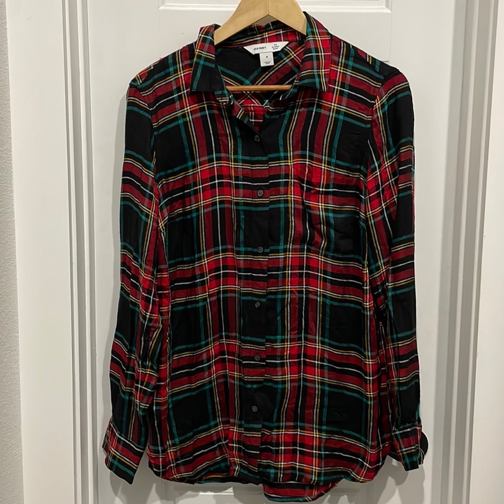 Christmas plaid Old Navy Classic Shirt for Women